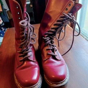 Original 1914 Dr. Doc Martens Air Wair Oxblood Red Leather Boots